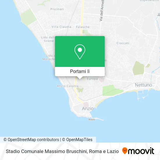 Mappa Stadio Comunale Massimo Bruschini