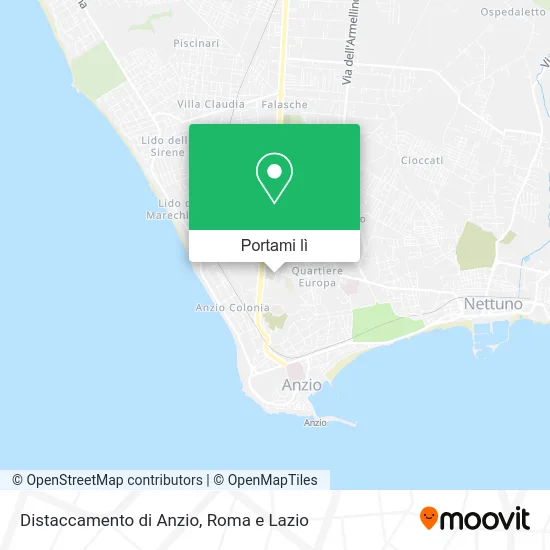 Mappa Distaccamento di Anzio