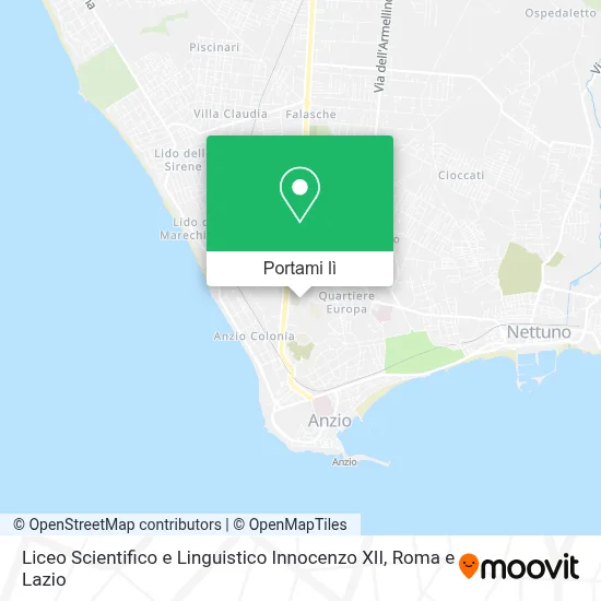 Mappa Liceo Scientifico e Linguistico Innocenzo XII