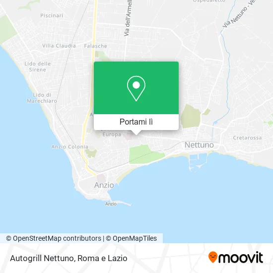 Mappa Autogrill Nettuno