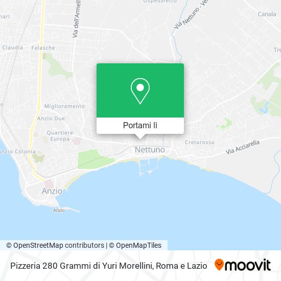 Mappa Pizzeria 280 Grammi di Yuri Morellini