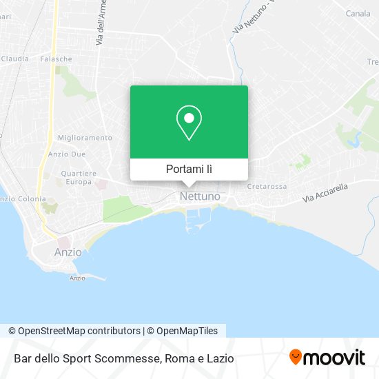 Mappa Bar dello Sport Scommesse