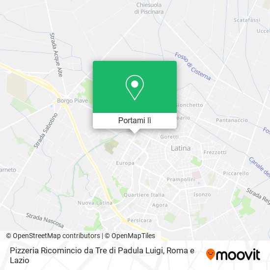 Mappa Pizzeria Ricomincio da Tre di Padula Luigi