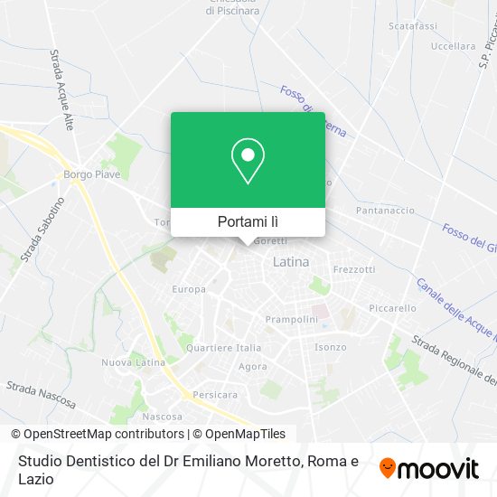 Mappa Studio Dentistico del Dr Emiliano Moretto