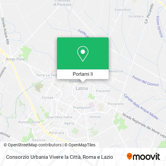 Mappa Consorzio Urbania Vivere la Città