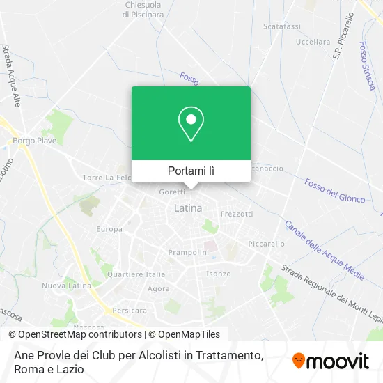 Mappa Ane Provle dei Club per Alcolisti in Trattamento