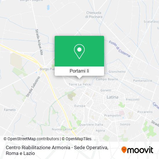 Mappa Centro Riabilitazione Armonia - Sede Operativa