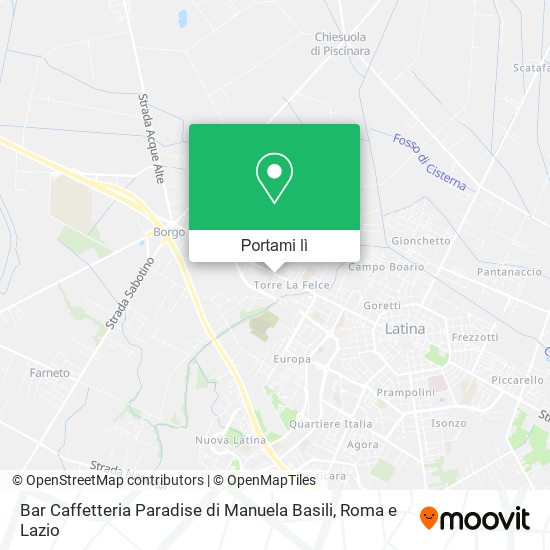 Mappa Bar Caffetteria Paradise di Manuela Basili