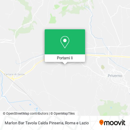 Mappa Marlon Bar Tavola Calda Pinseria