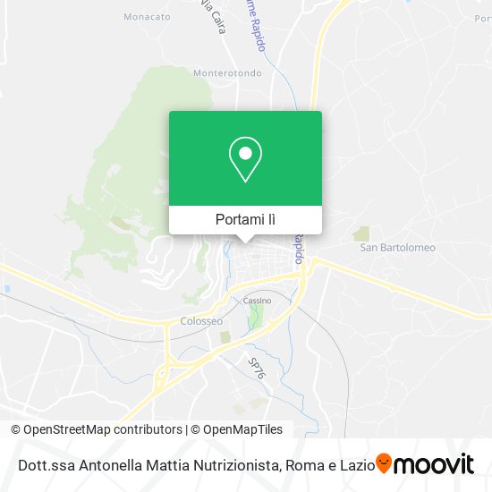 Mappa Dott.ssa Antonella Mattia Nutrizionista