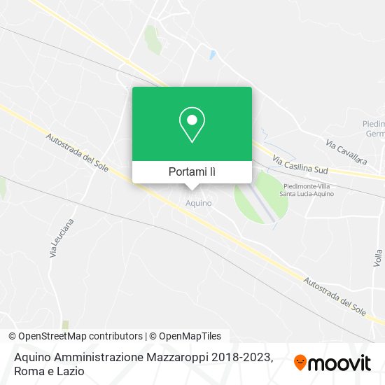 Mappa Aquino Amministrazione Mazzaroppi 2018-2023