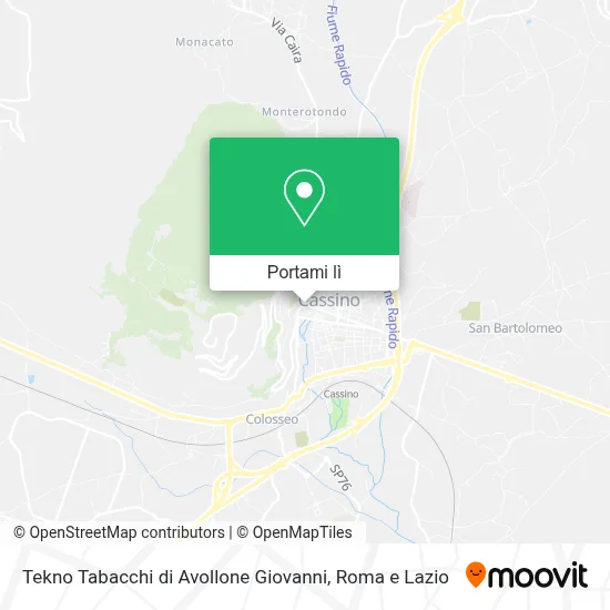 Mappa Tekno Tabacchi di Avollone Giovanni