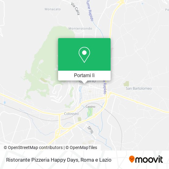 Mappa Ristorante Pizzeria Happy Days