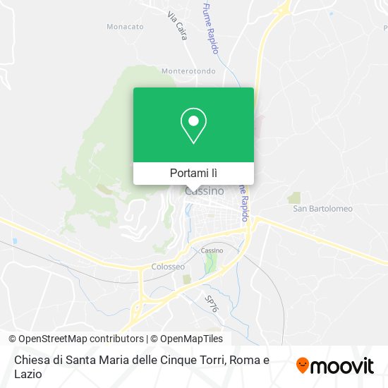 Mappa Chiesa di Santa Maria delle Cinque Torri