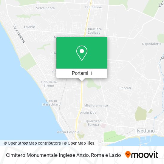 Mappa Cimitero Monumentale Inglese Anzio