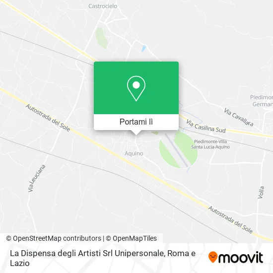 Mappa La Dispensa degli Artisti Srl Unipersonale