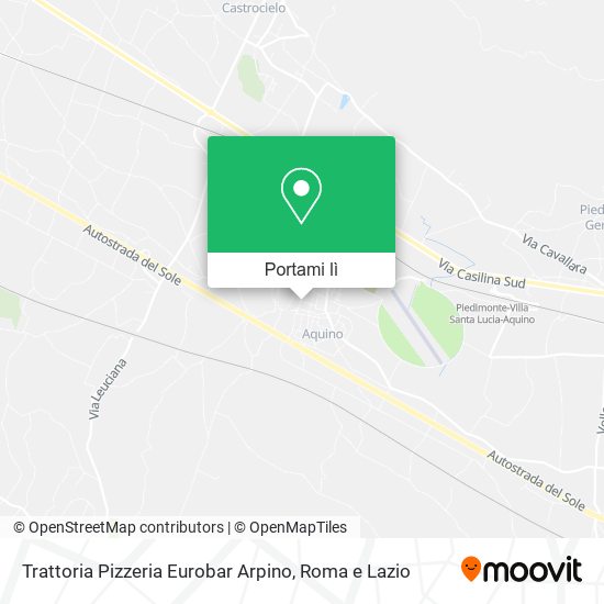 Mappa Trattoria Pizzeria Eurobar Arpino