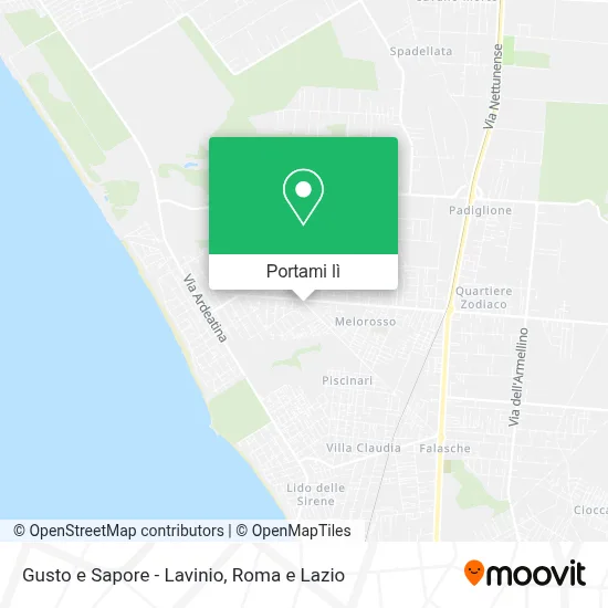 Mappa Gusto e Sapore - Lavinio