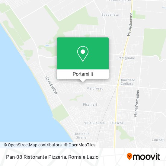 Mappa Pan-08 Ristorante Pizzeria