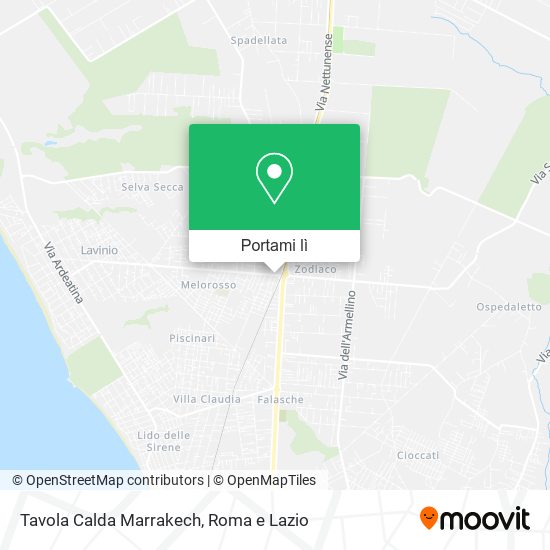 Mappa Tavola Calda Marrakech
