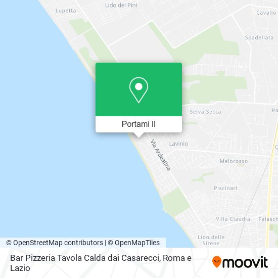 Mappa Bar Pizzeria Tavola Calda dai Casarecci