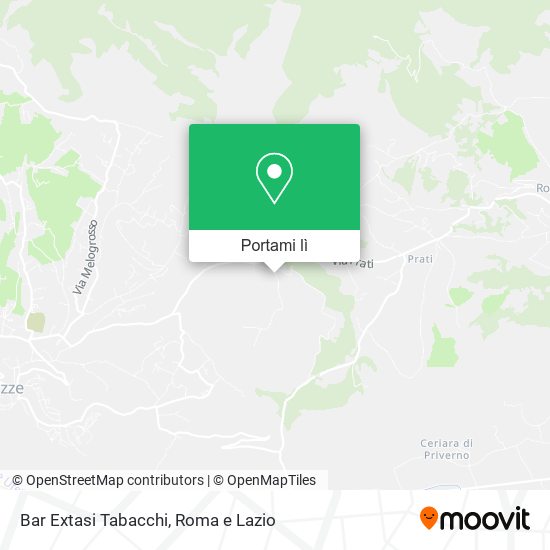 Mappa Bar Extasi Tabacchi