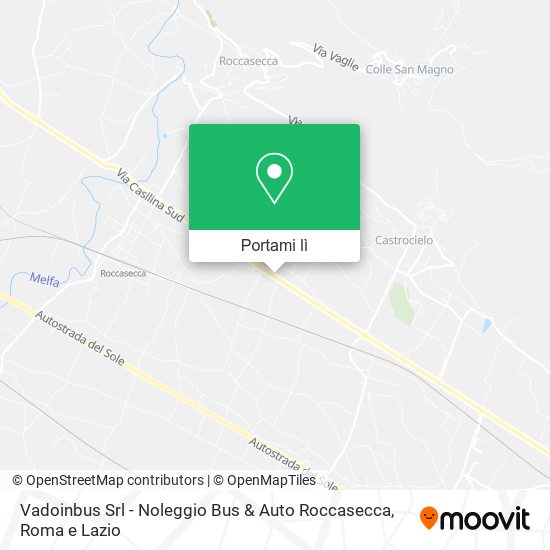 Mappa Vadoinbus Srl - Noleggio Bus & Auto Roccasecca