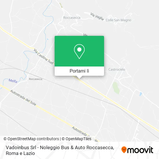 Mappa Vadoinbus Srl - Noleggio Bus & Auto Roccasecca