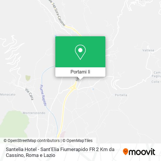 Mappa Santelia Hotel - Sant'Elia Fiumerapido FR 2 Km da Cassino