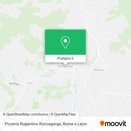 Mappa Pizzeria Rugantino Roccagorga