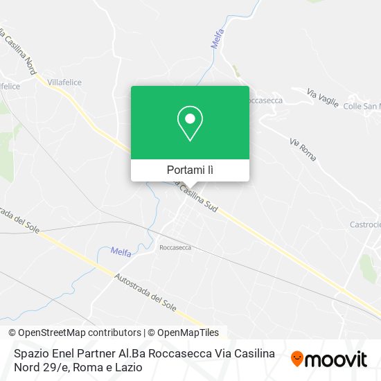 Mappa Spazio Enel Partner Al.Ba Roccasecca Via Casilina Nord 29 / e