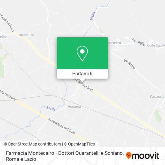 Mappa Farmacia Montecairo - Dottori Quarantelli e Schiano
