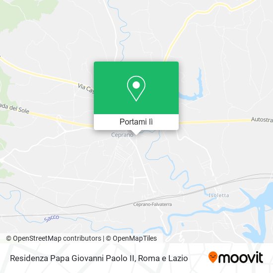 Mappa Residenza Papa Giovanni Paolo II