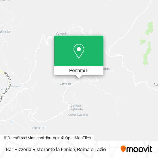 Mappa Bar Pizzeria Ristorante la Fenice
