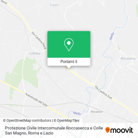 Mappa Protezione Civile Intercomunale Roccasecca e Colle San Magno