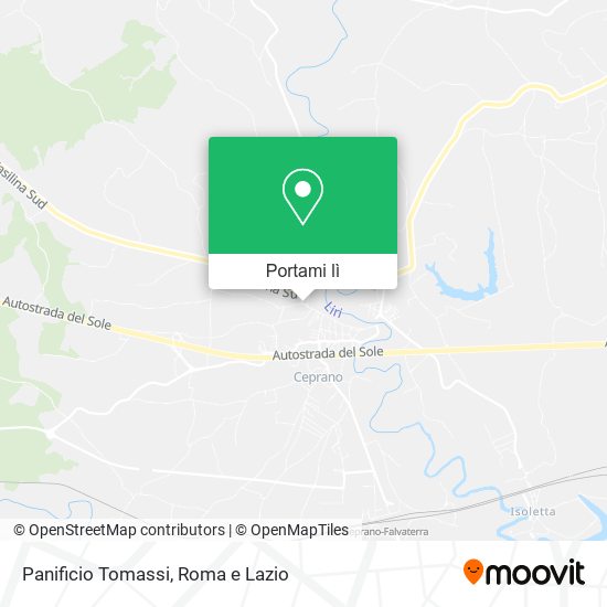 Mappa Panificio Tomassi