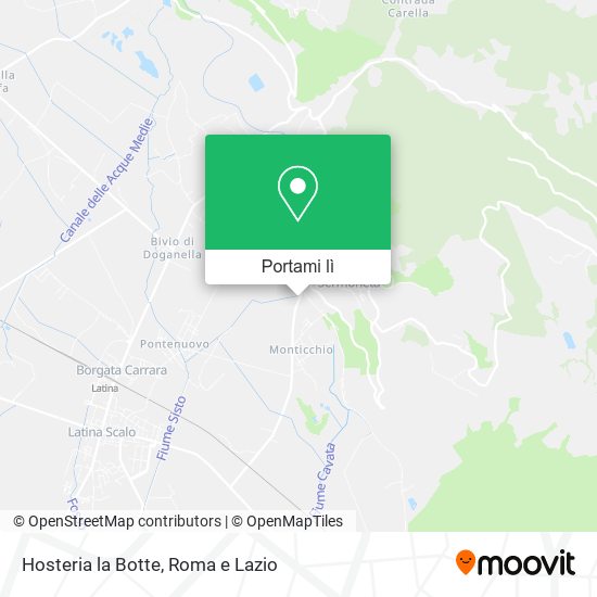 Mappa Hosteria la Botte