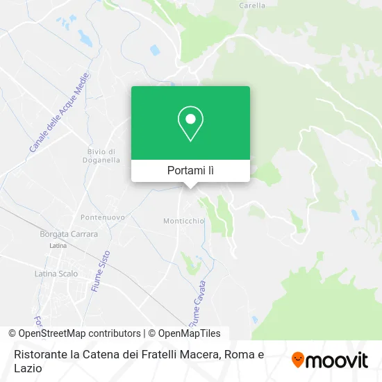 Mappa Ristorante la Catena dei Fratelli Macera