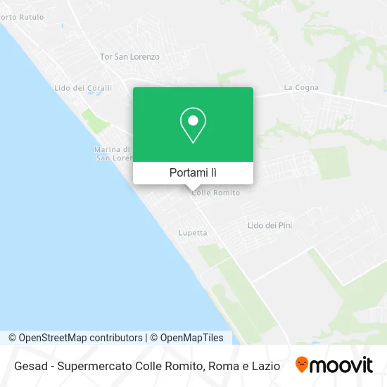 Mappa Gesad - Supermercato Colle Romito
