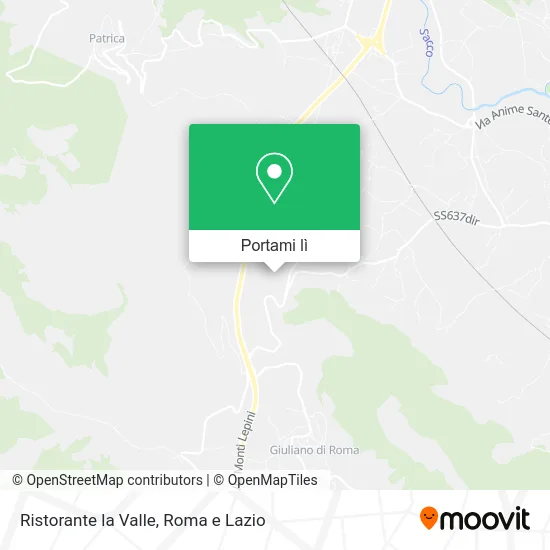Mappa Ristorante la Valle