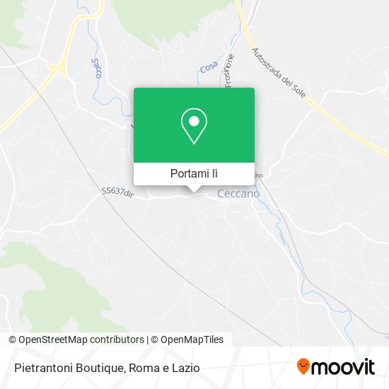 Mappa Pietrantoni Boutique