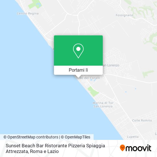 Mappa Sunset Beach Bar Ristorante Pizzeria Spiaggia Attrezzata
