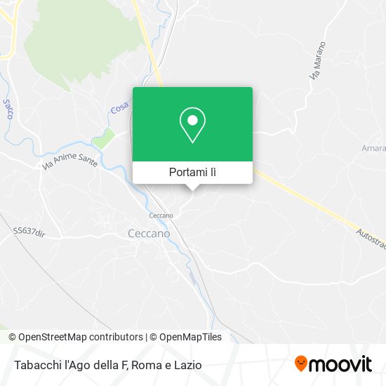 Mappa Tabacchi l'Ago della F