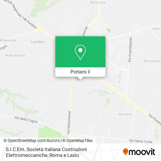 Mappa S.I.C.Em. Società Italiana Costruzioni Elettromeccaniche