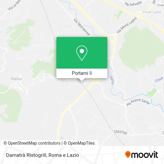 Mappa Damatrà Ristogrill