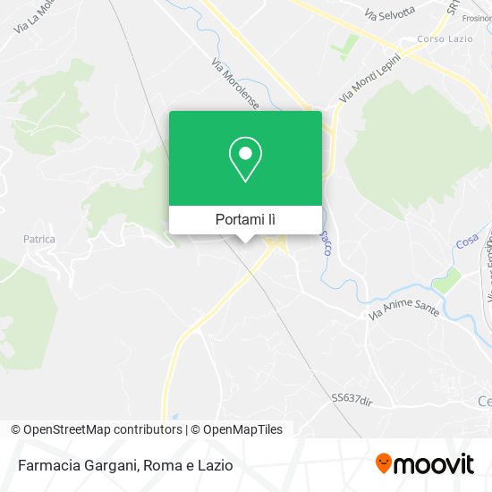 Mappa Farmacia Gargani