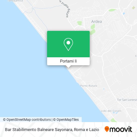 Mappa Bar Stabilimento Balneare Sayonara