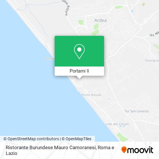 Mappa Ristorante Burundese Mauro Camoranesi