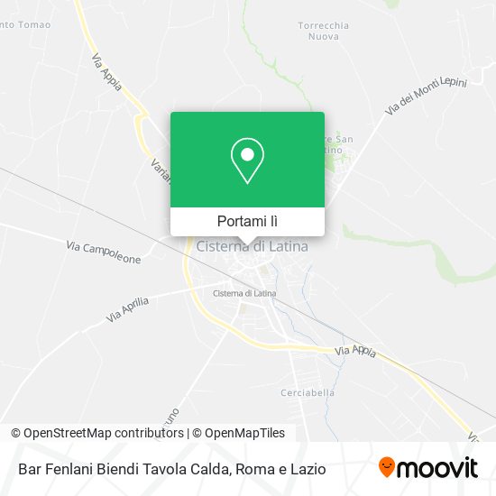 Mappa Bar Fenlani Biendi Tavola Calda