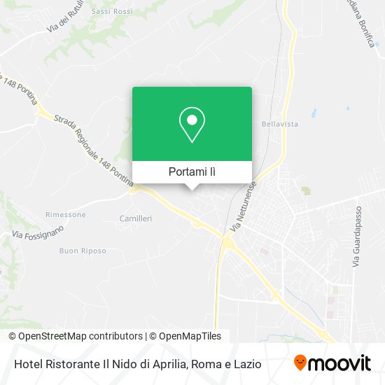 Mappa Hotel Ristorante Il Nido di Aprilia
